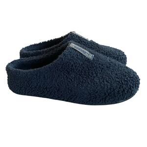Bombas Sunday Faux Fur Navy Slipper Men's Size 10 Fluffy Comfort Slippers EUC